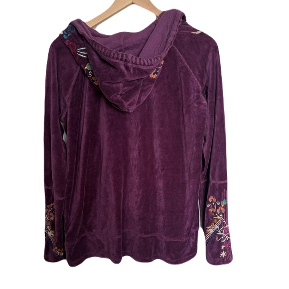 Johnny Was Embroidered Purple Hoodie - Picture 2 of 6